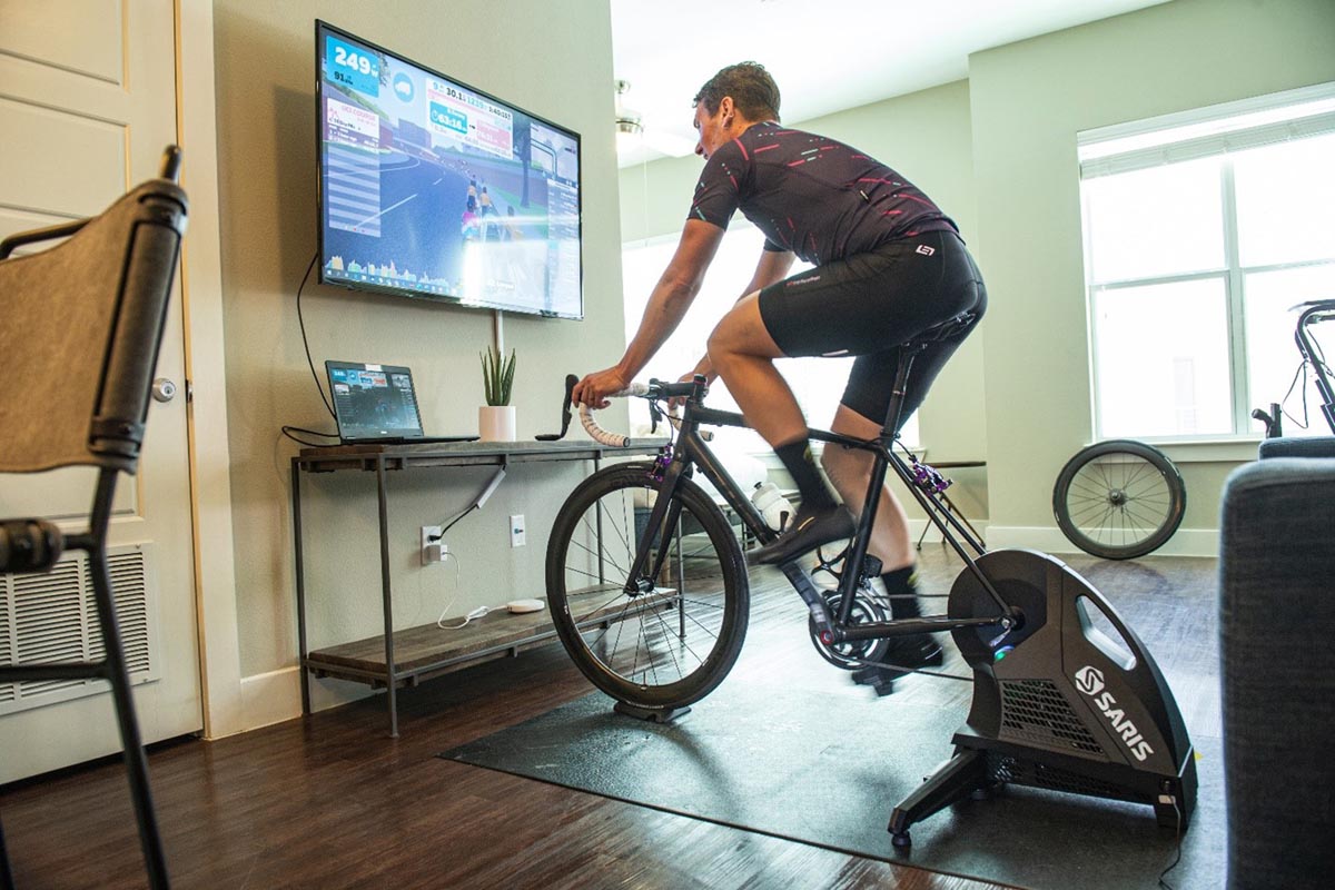 indoor bike trainer set up