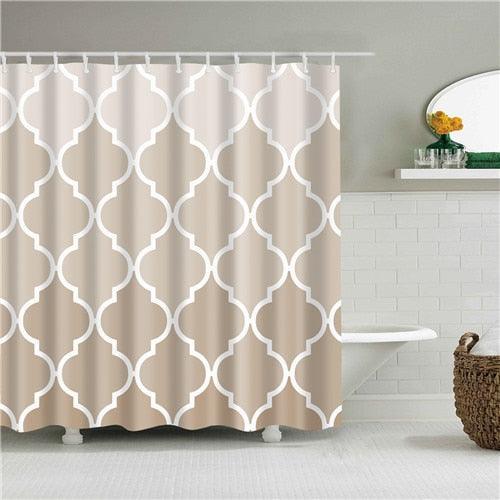 tan shower curtain