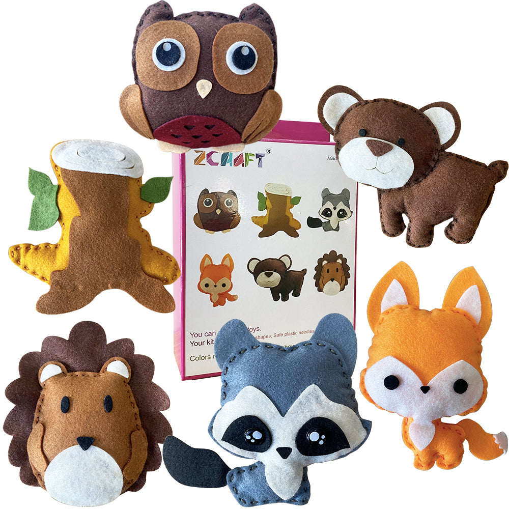 woodland Forest Animal DIY Stitch & Sew DIY Crafts Set for Kids – MOVEBO