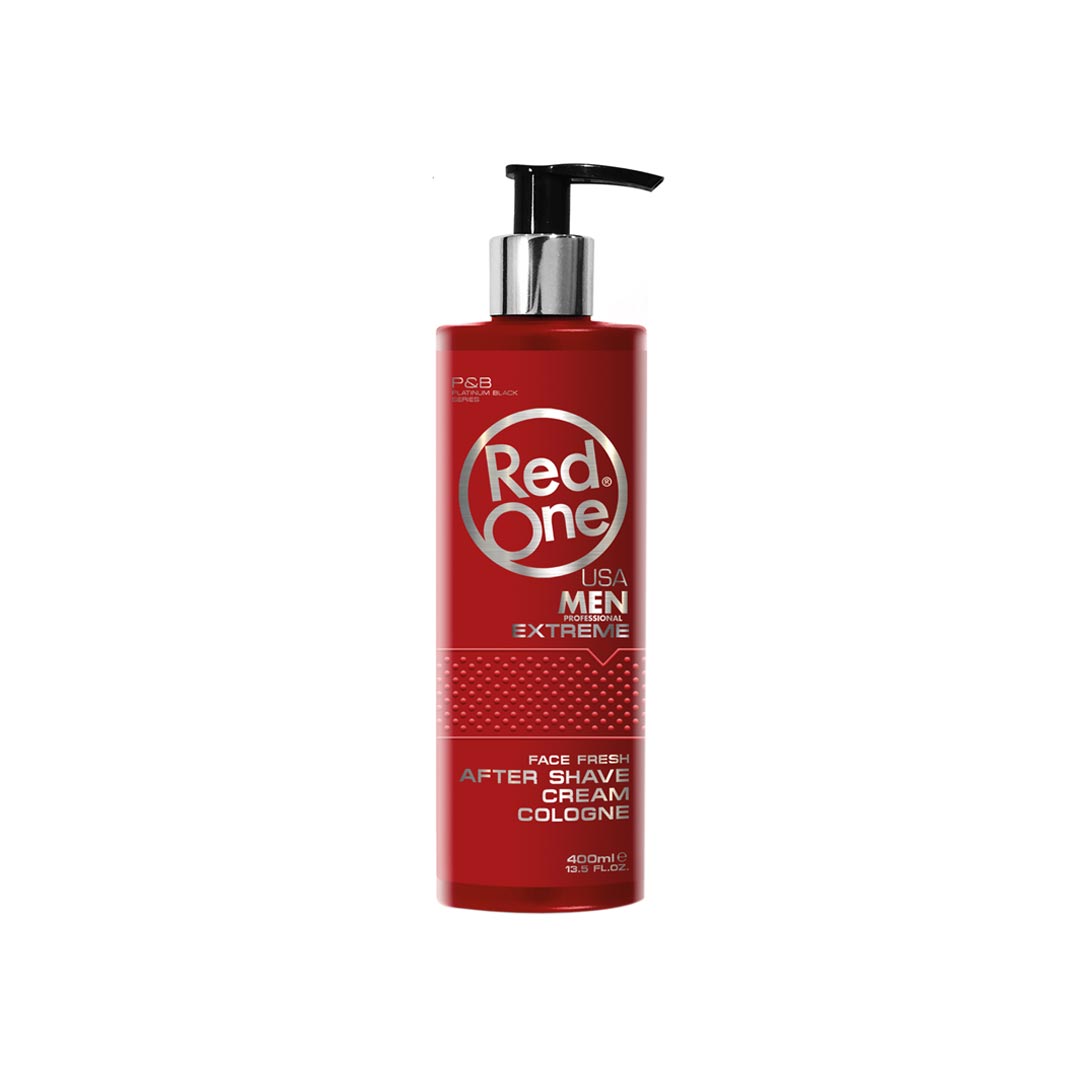 red one after shave cream cologne extreme