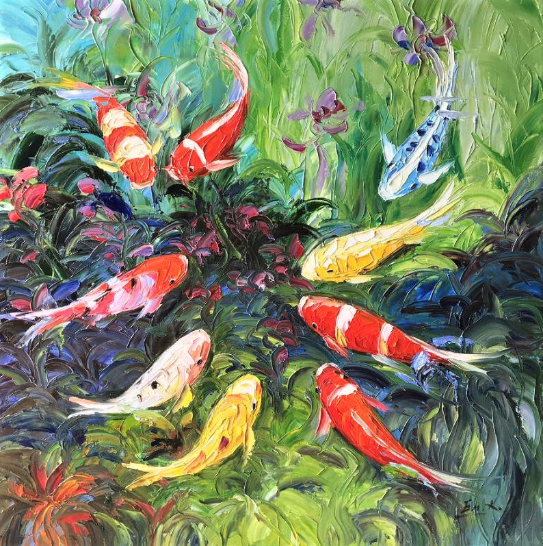 koi fish paintings