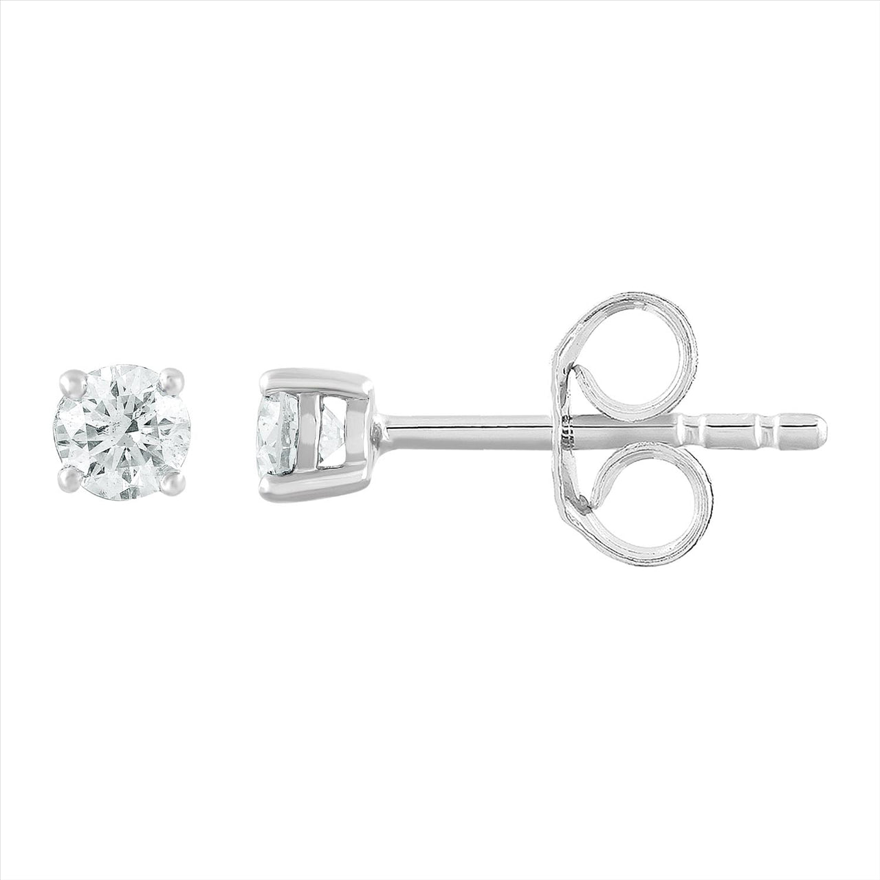 14k white gold diamond earrings