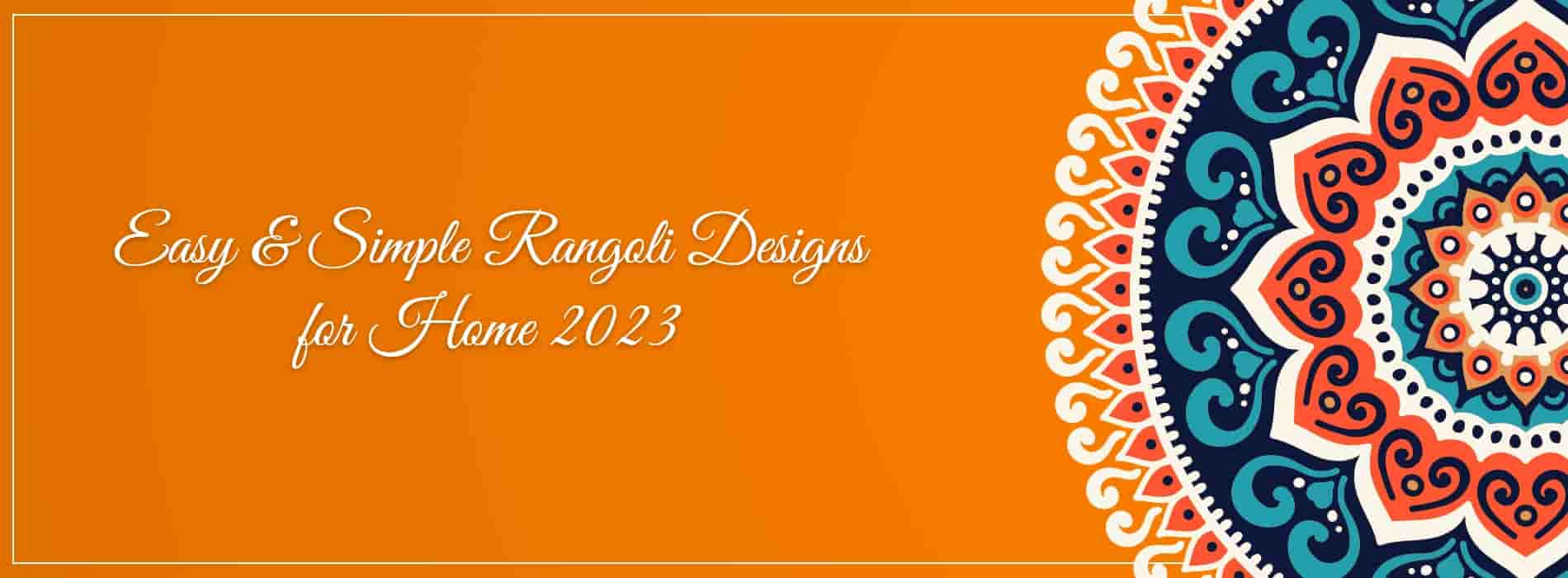 Easy & Simple Rangoli Designs for Home 2023 | Viraasi