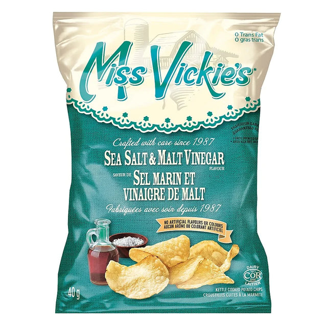 Miss Vickies - Sea Salt & Malt Vinegar Chips (40g)