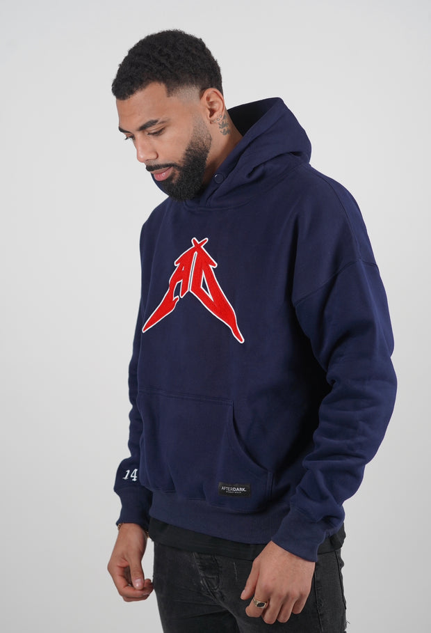 AD CREW Hoodie - navy blue afterdarkstreetwear