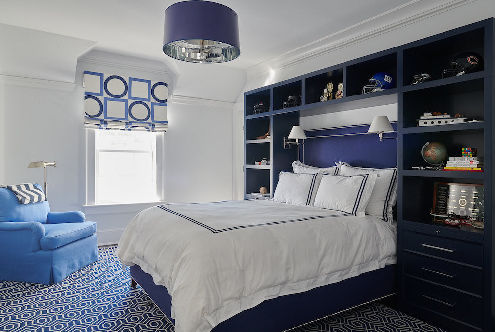 Blue Bedroom Shelves