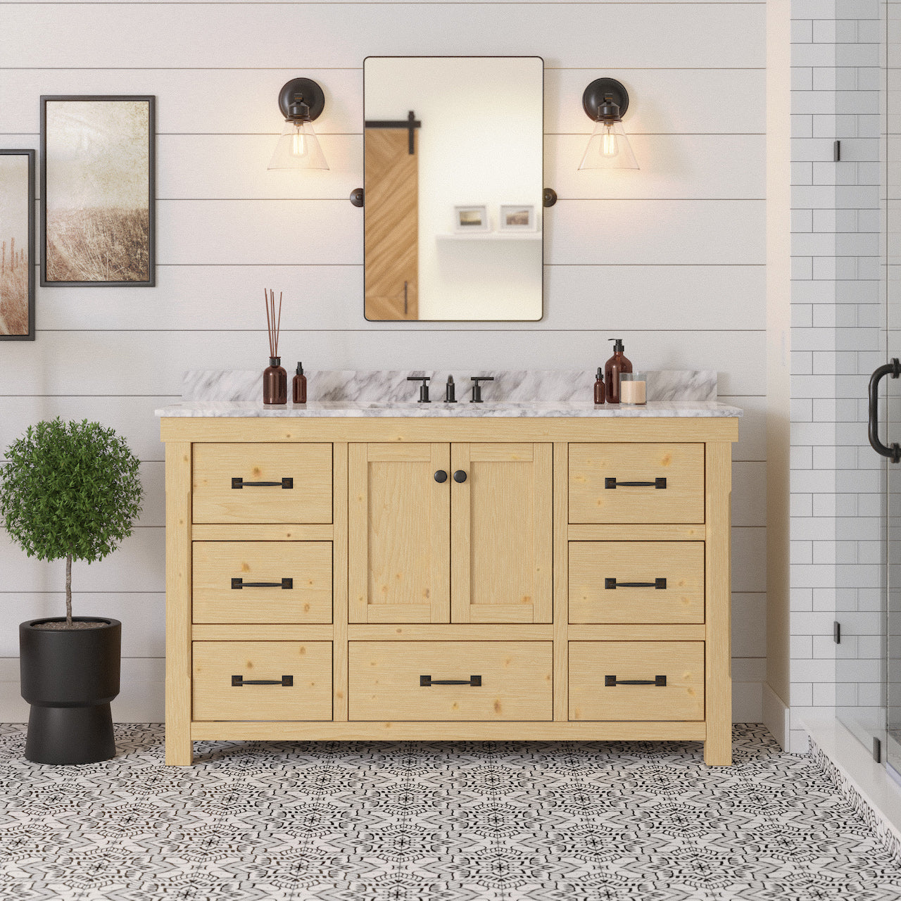 marble top bathroom storage