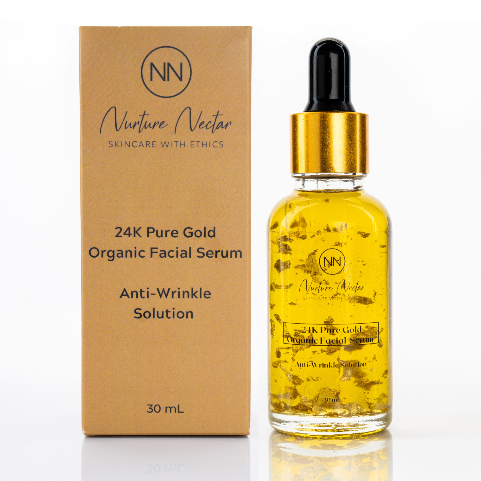 24K Pure Gold Organic Facial Serum Anti-Wrinkle Solution