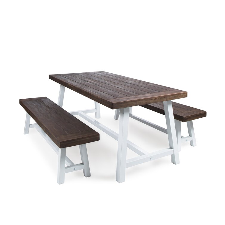 Eulene Rectangular 4 - Person 71'' Long Dining Set