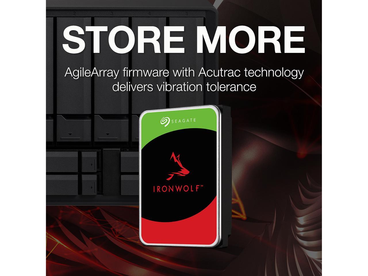 Seagate IronWolf 10TB NAS Hard Drive 7200 RPM 256MB Cache SATA 6.0Gb/s CMR 3.5