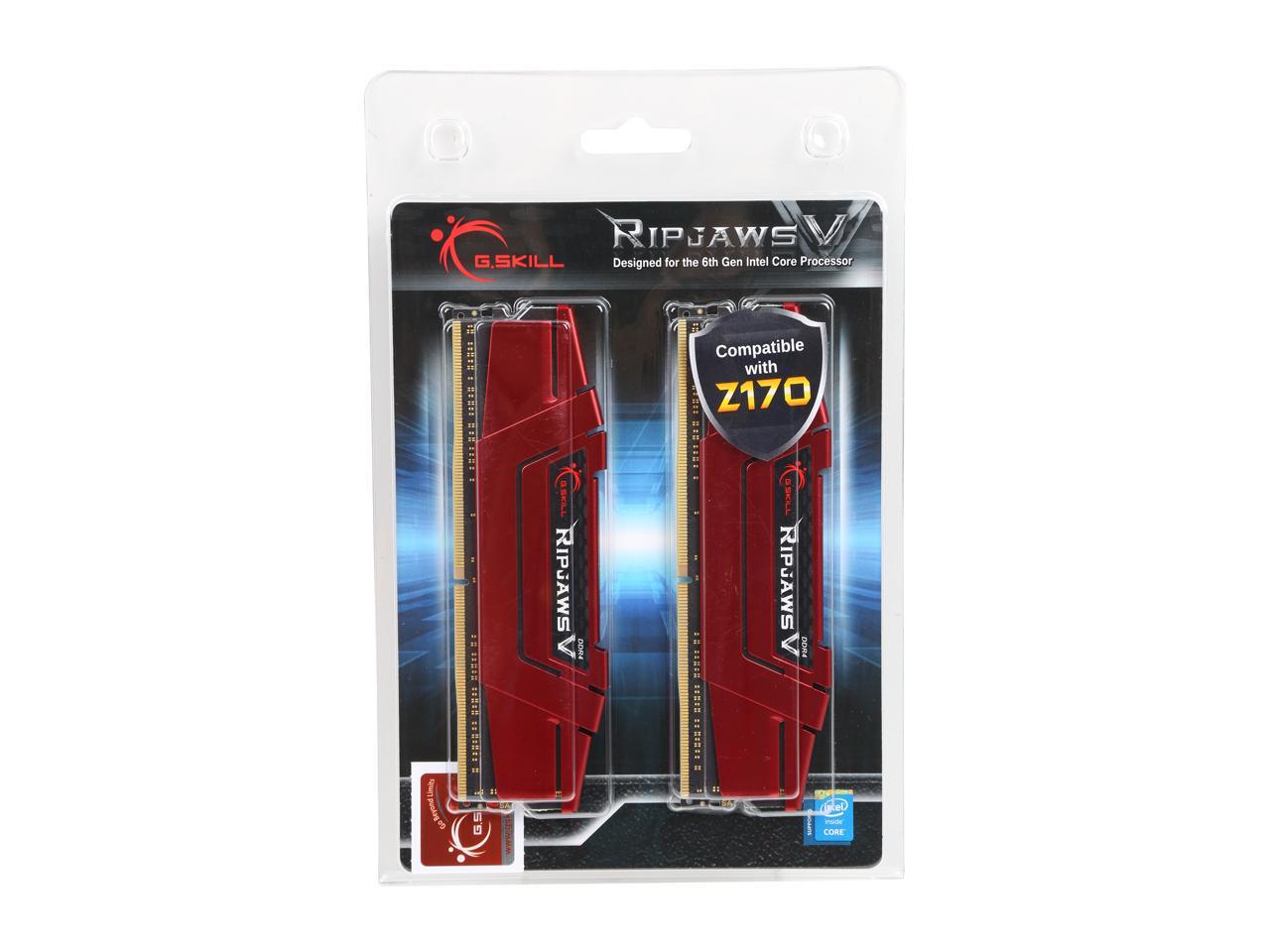 G.SKILL Ripjaws V Series 16GB (2 x 8GB) 288-Pin PC RAM DDR4 3200 (PC4 25600) Desktop Memory Model F4-3200C16D-16GVRB