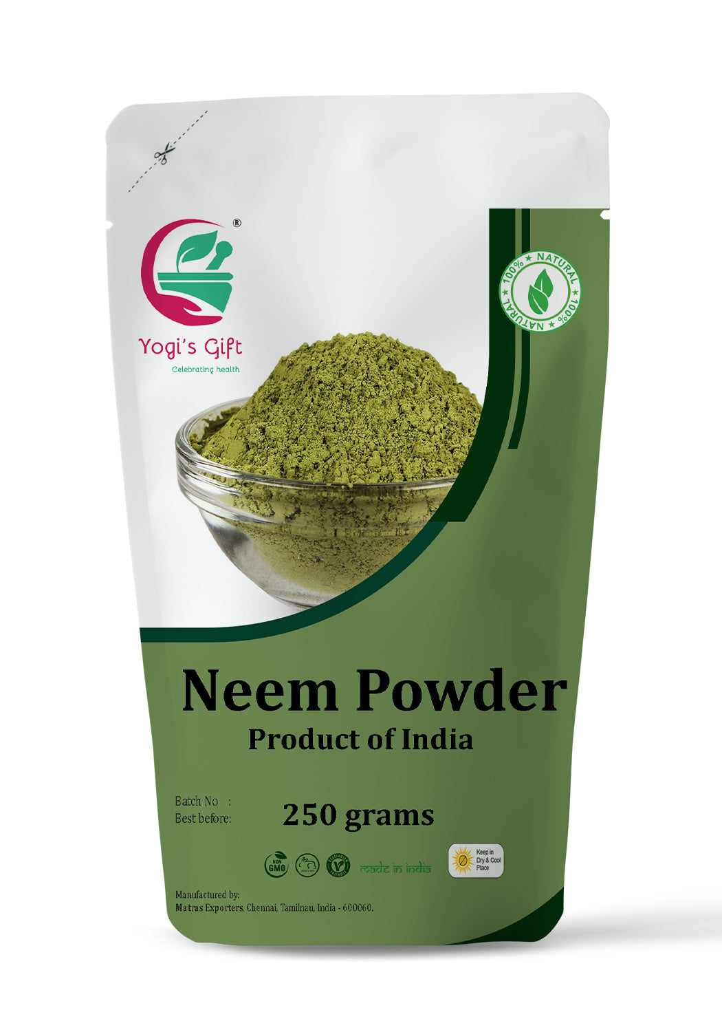 Organic NEEM Powder 250grams | Wild Crafted | Support Skin Health & Ha –  Yogi's Gift