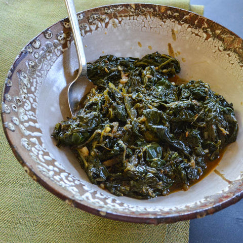 Spinach with Ginger, Fennel and Black Cumin