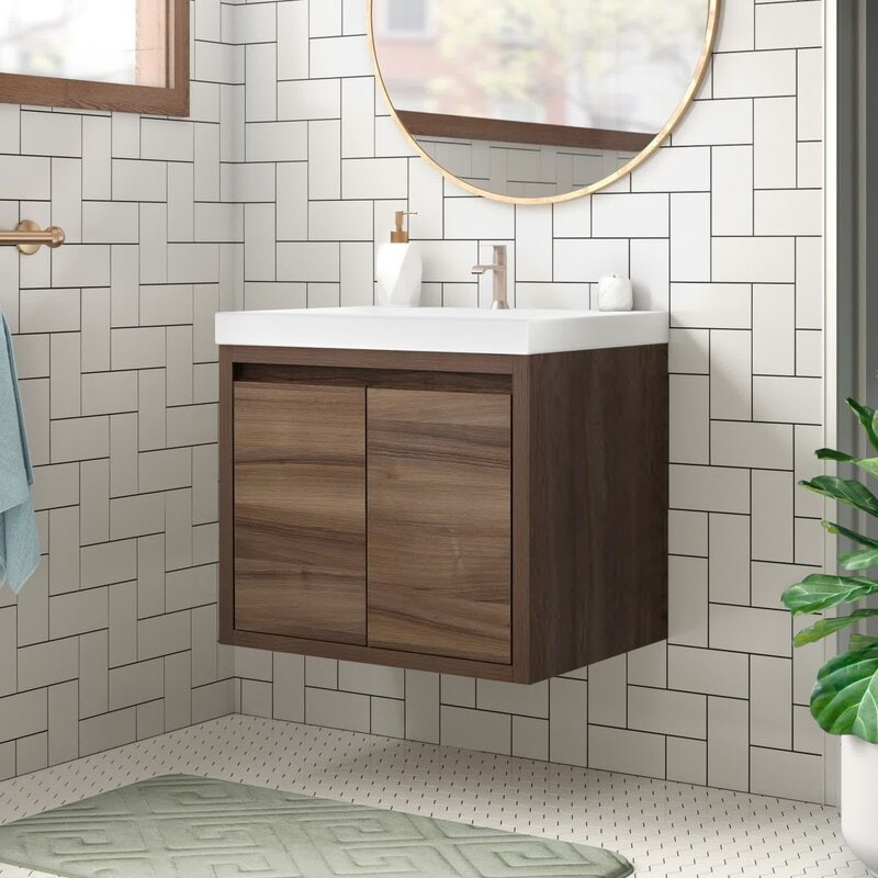 modern wall mounted bathroom vanity