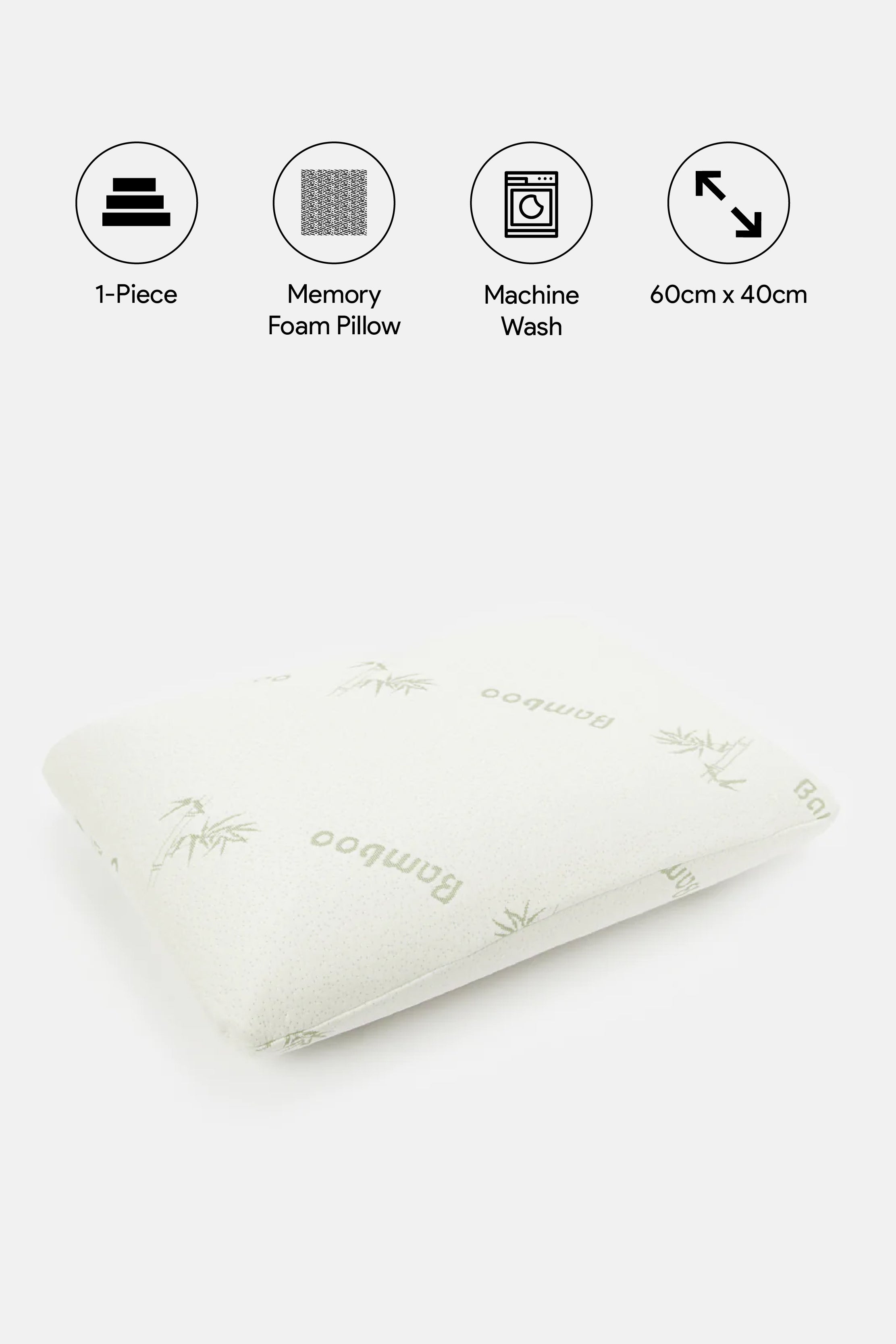 

White Memory Foam Pillow (1 Piece)