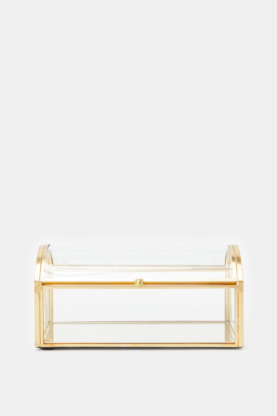 

Gold Metal Edge Plain Glass Decorative Box