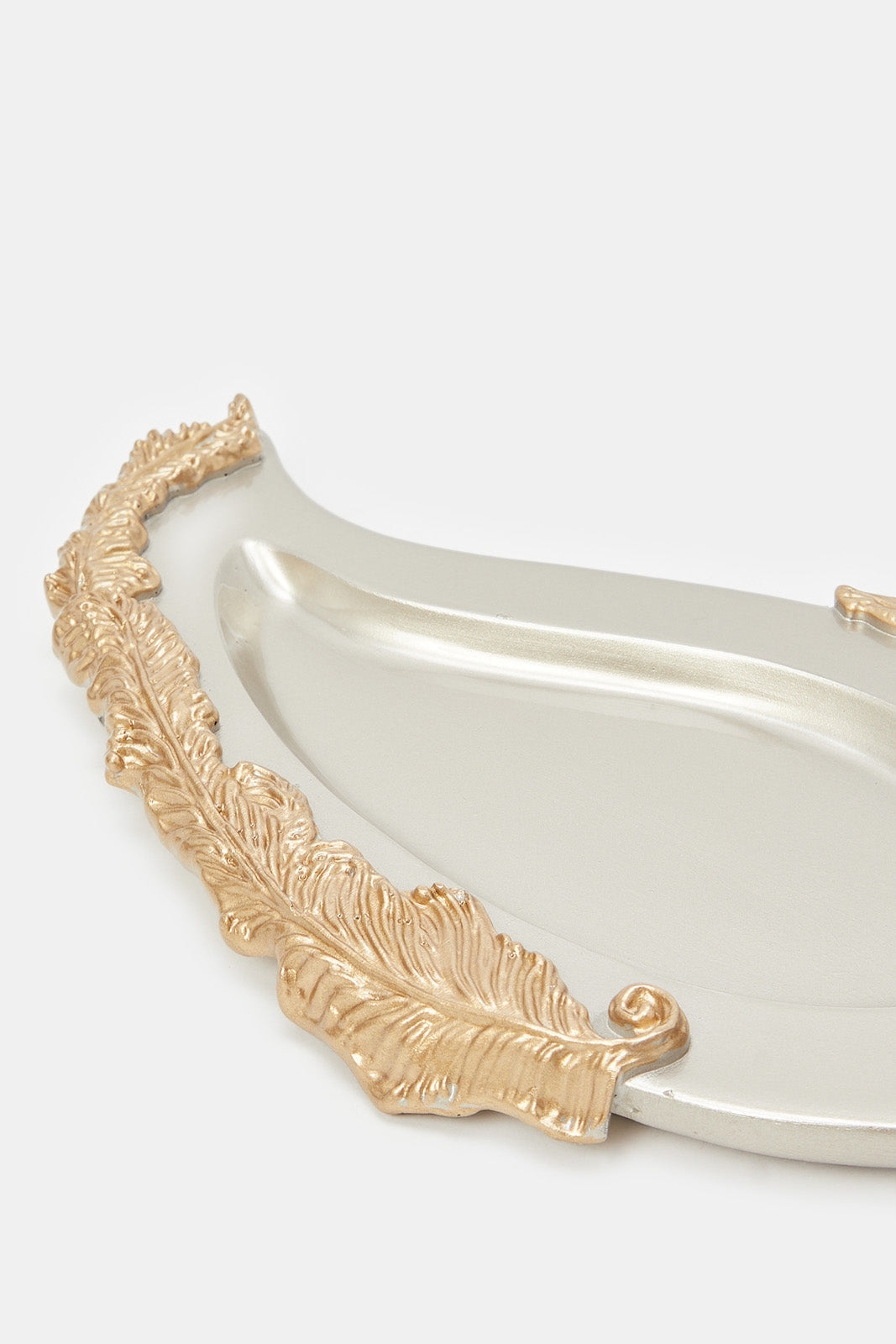 

Gold Leaf Decorative Polyresin Tray