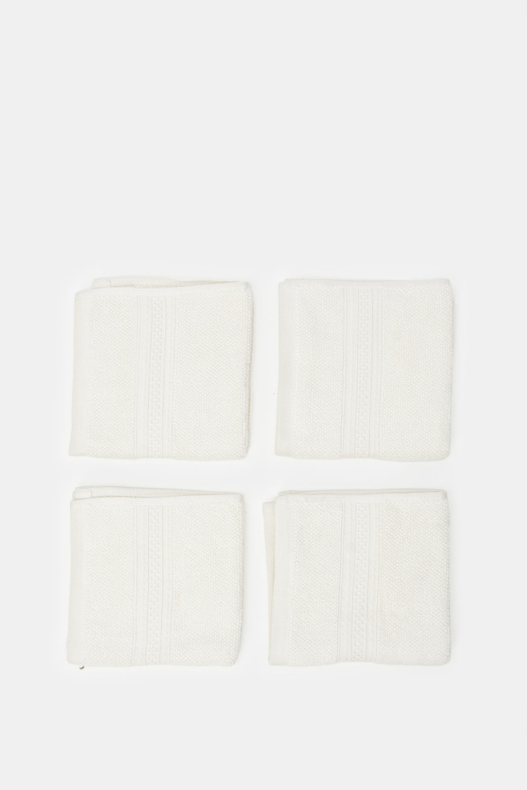 

Beige Textured Cotton Face Towel Set (4 Piece)