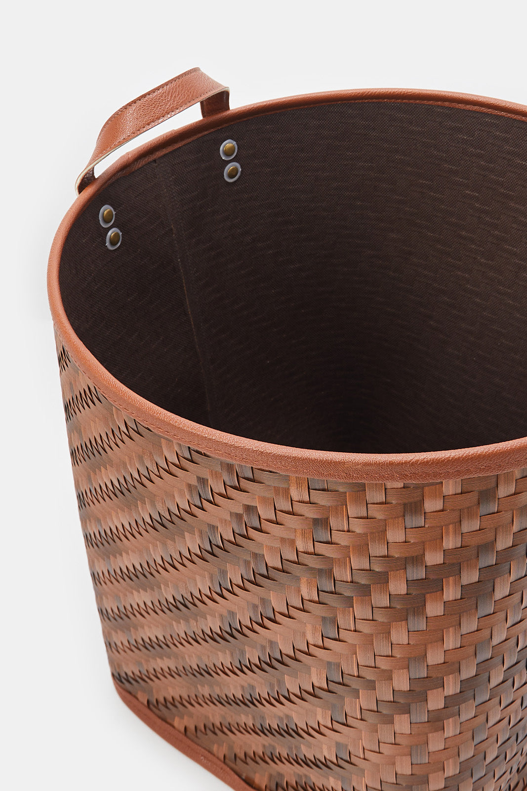 

Brown Textured Round Laundry Hamper (Large)