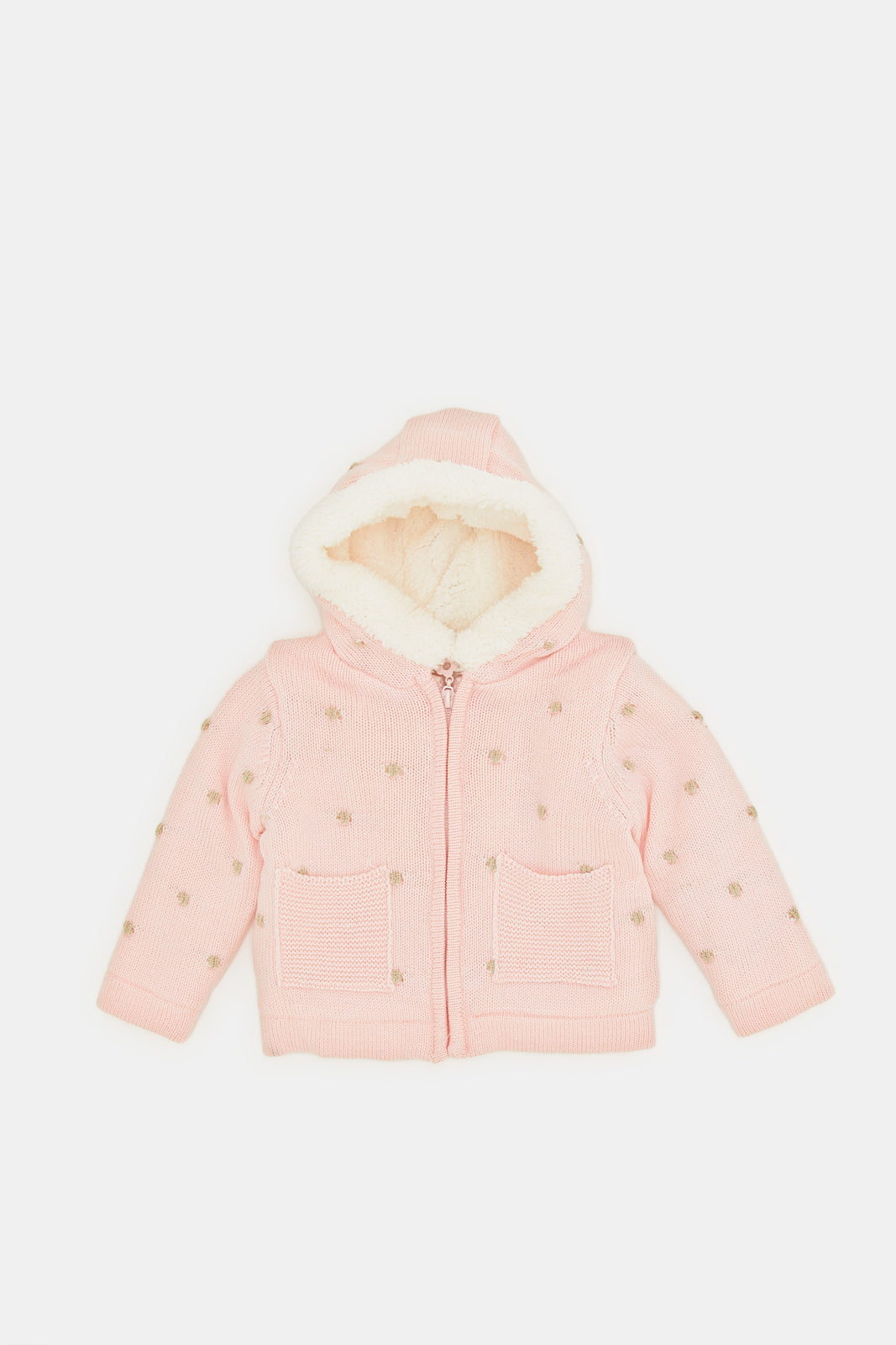 

Infant Girls Pink Hooded Cardigan