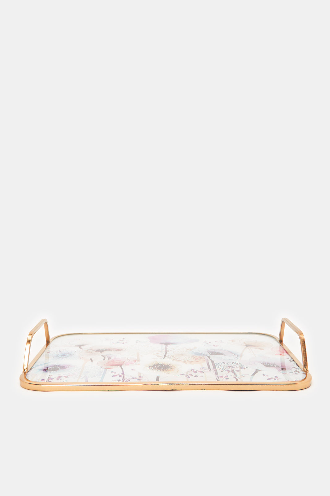 

Gold Rectangle Printed Glass Trays (Large)