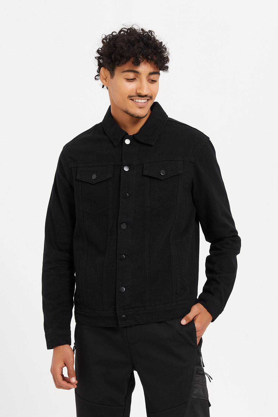 

Men Black Denim Jacket