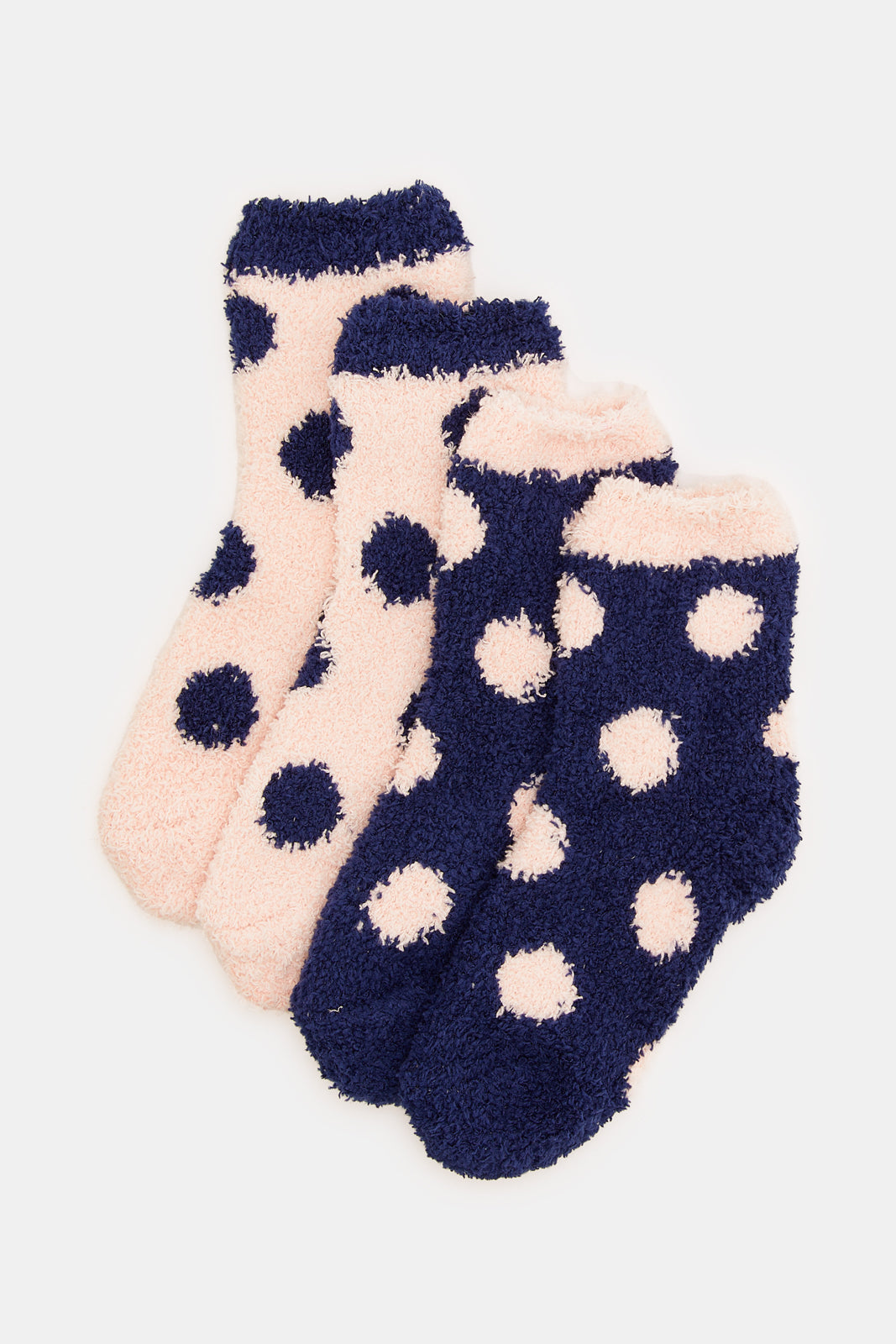 

Girls Assorted Pack Polka Dot Fluffy Sock Set (2 Pairs)