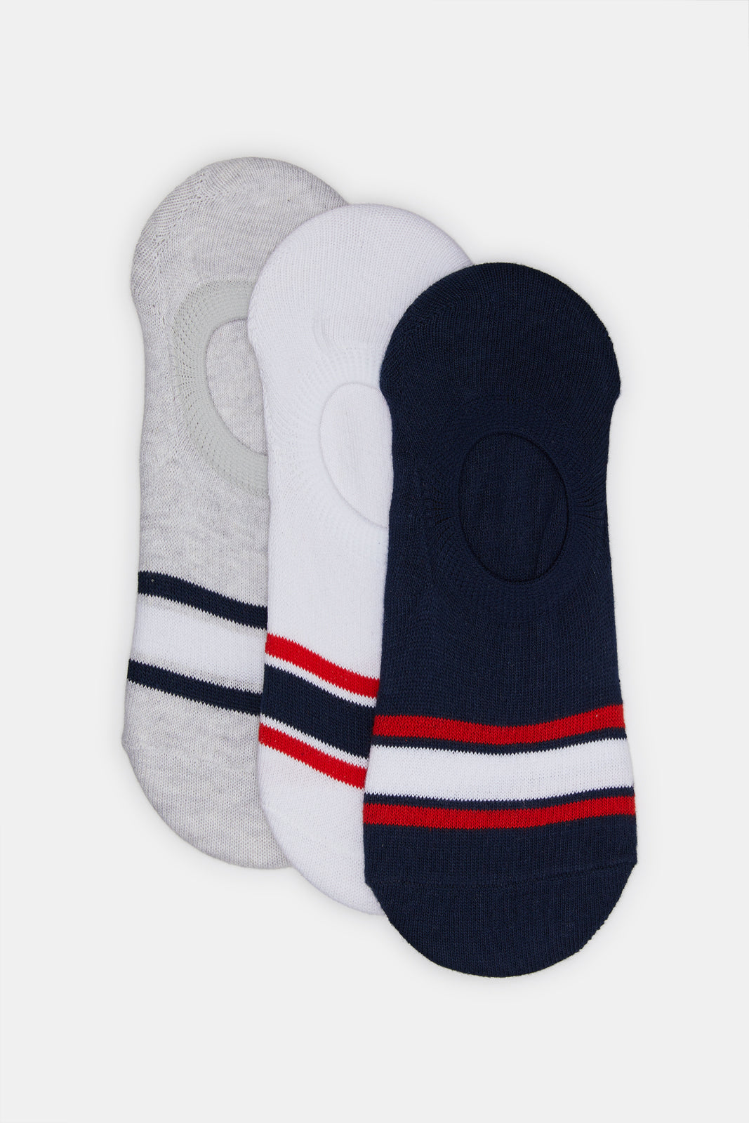 

Men Assorted Striped Invisible Socks (3 Pairs)