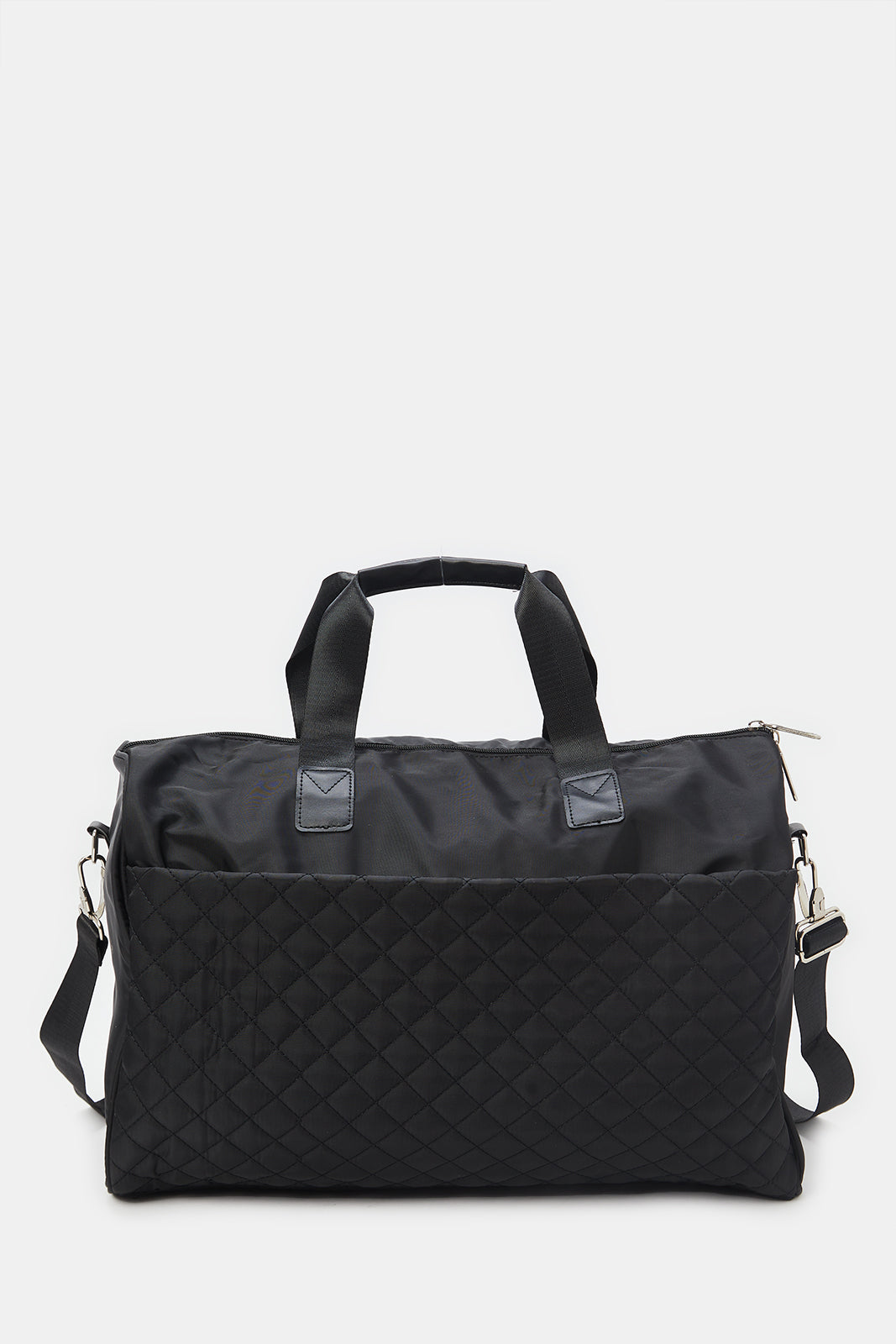 

Black Textured Duffle Bag
