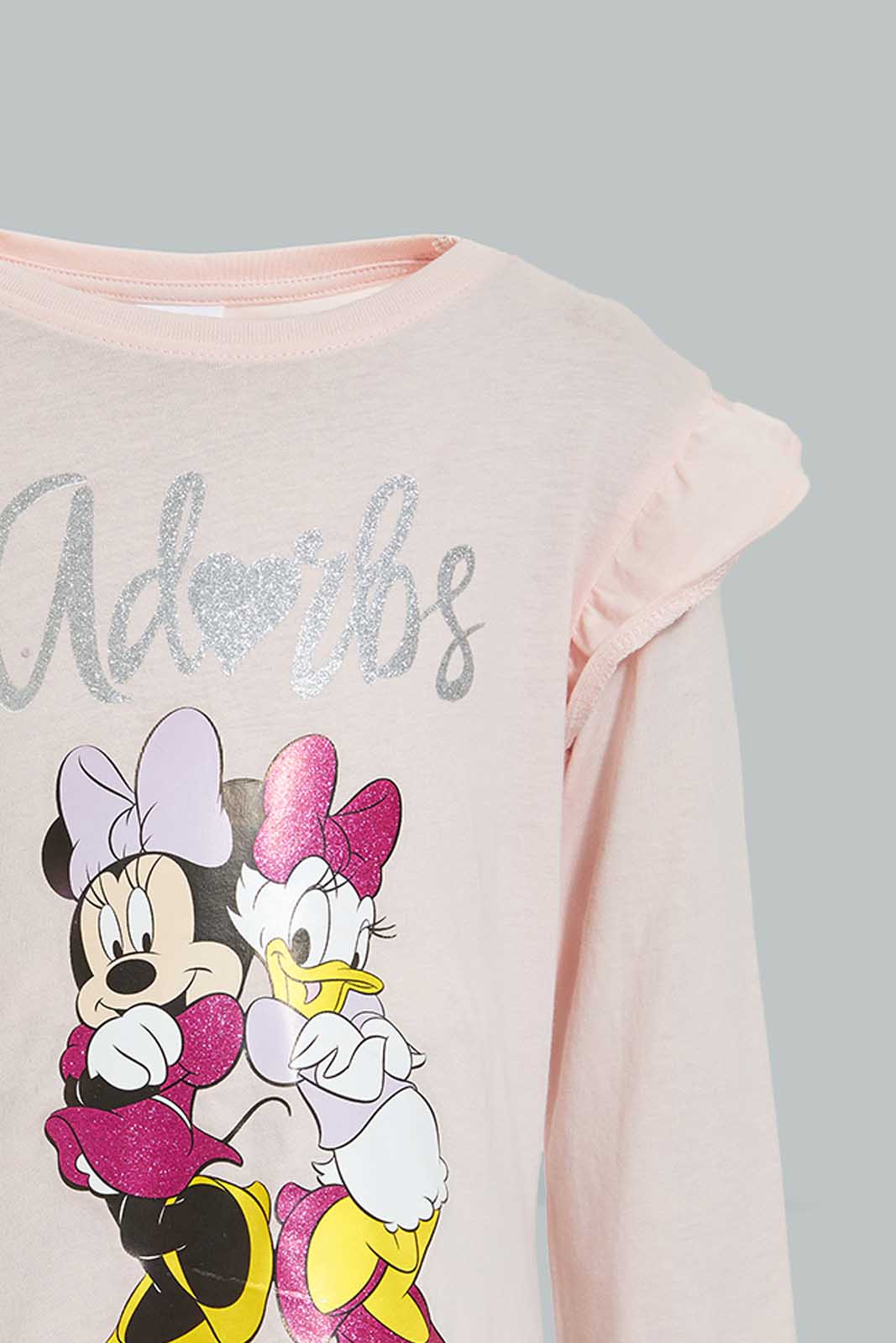 

Peach Minnie & Daisy Frill T-Shirt