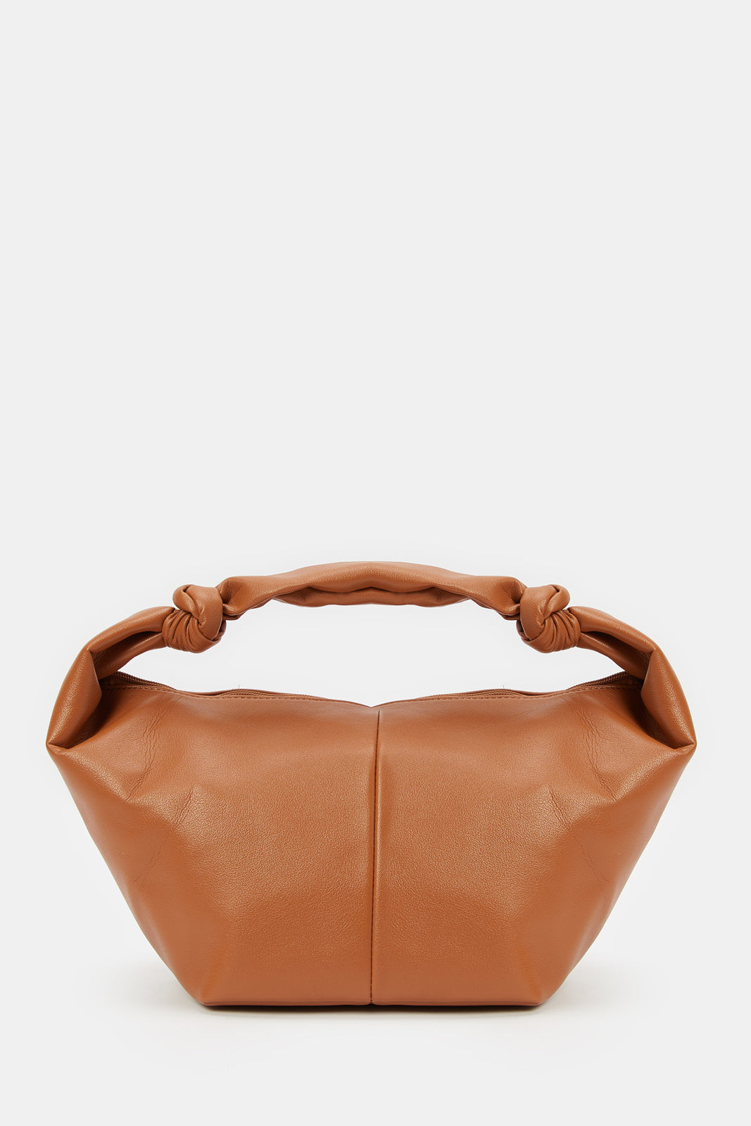 

Women Tan Slouch Bag With Knots