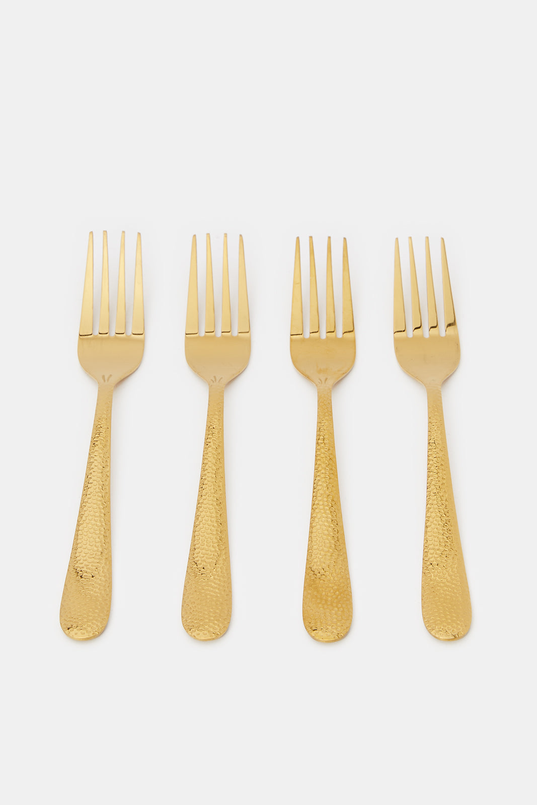

Gold Dinner Fork Hammered Finish Set (4 Piece)