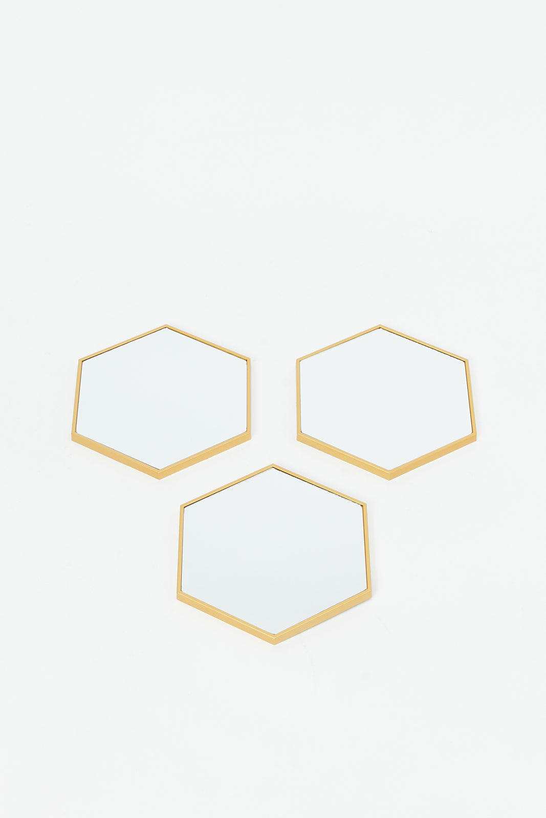 

Gold Hexagon Decorative Mirror Set (3 Piece)