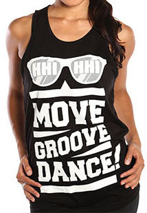 Move Groove Dance Unisex Tank - Black/White - OfficialHHI