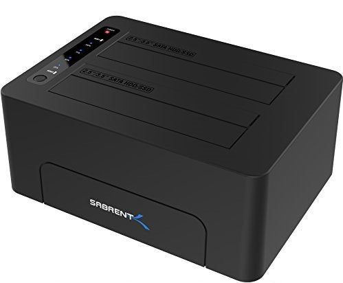 USB 3.0 to SATA Dual Bay Drive Docking Station for 2.5" or 3.5" H - Sabrent