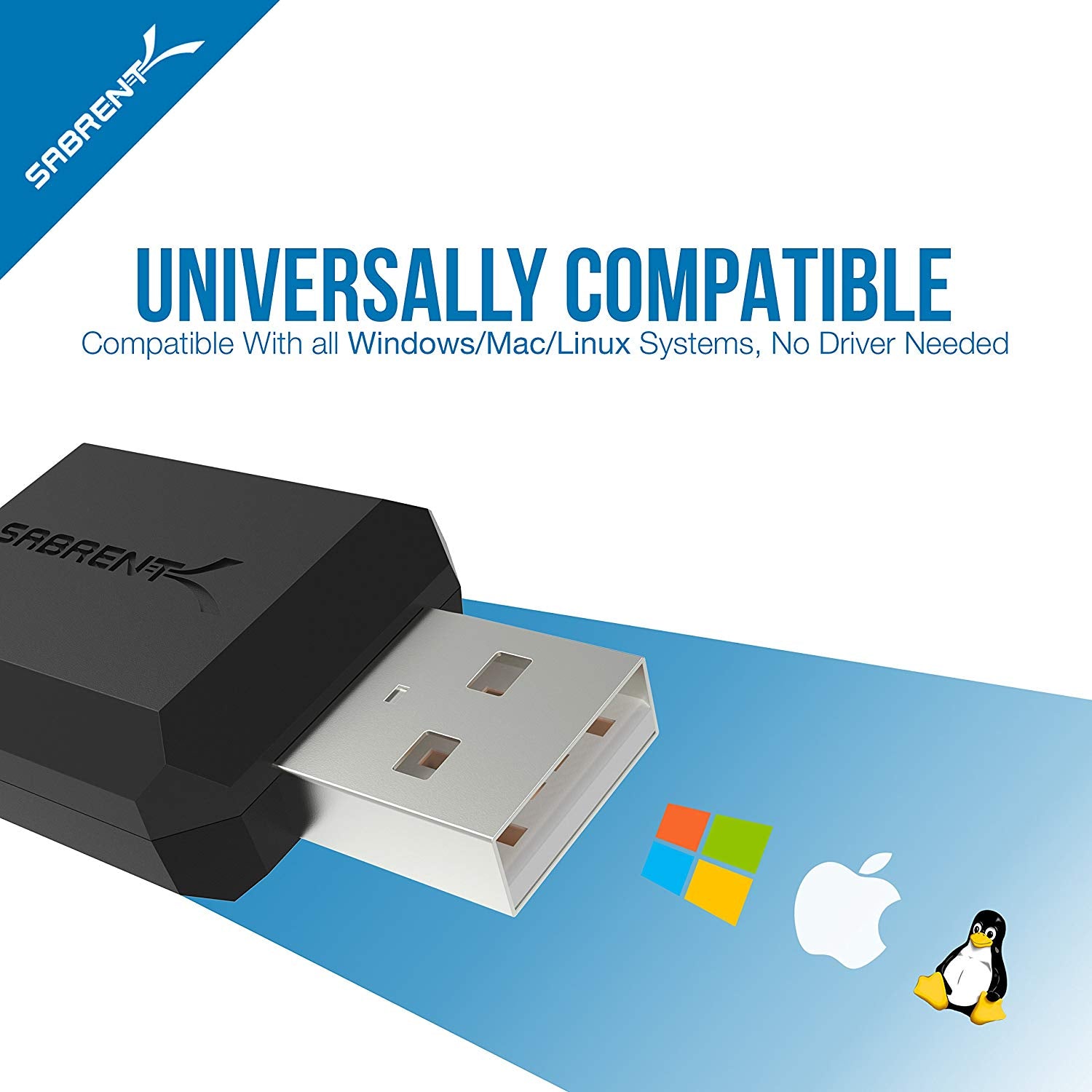Sabrent USB External Stereo Sound Adapter Plug Audio Card Windows Mac Linux New 