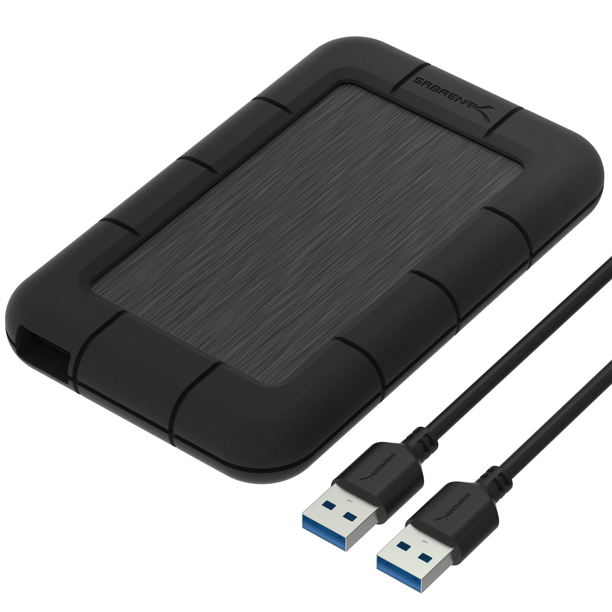 USB 3.0 to SSD / 2.5-Inch SATA External Shockproof Aluminum Hard Drive Enclosure Fits UASP SATA III, Black