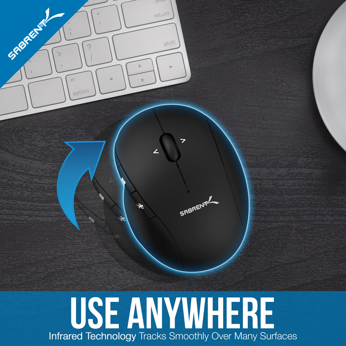 Ergonomic 2.4GHz Wireless Rechargeable Mouse