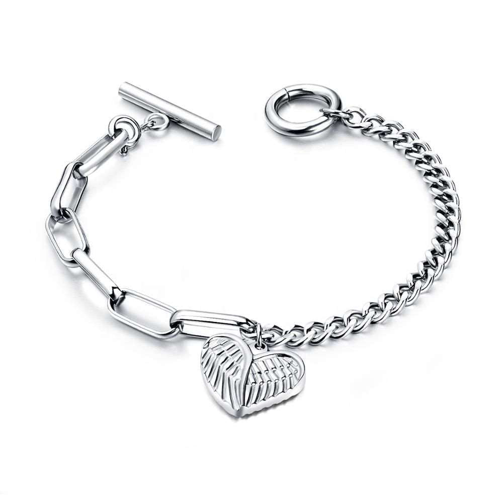 silver heart bracelet