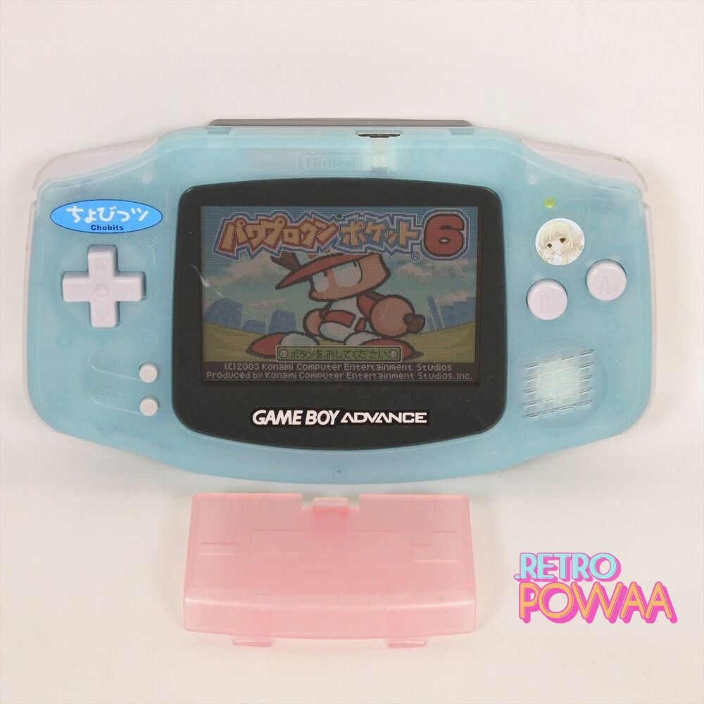 Gameboy Advance AGB-001 Chobits Clear Blue Console Nintendo GBA