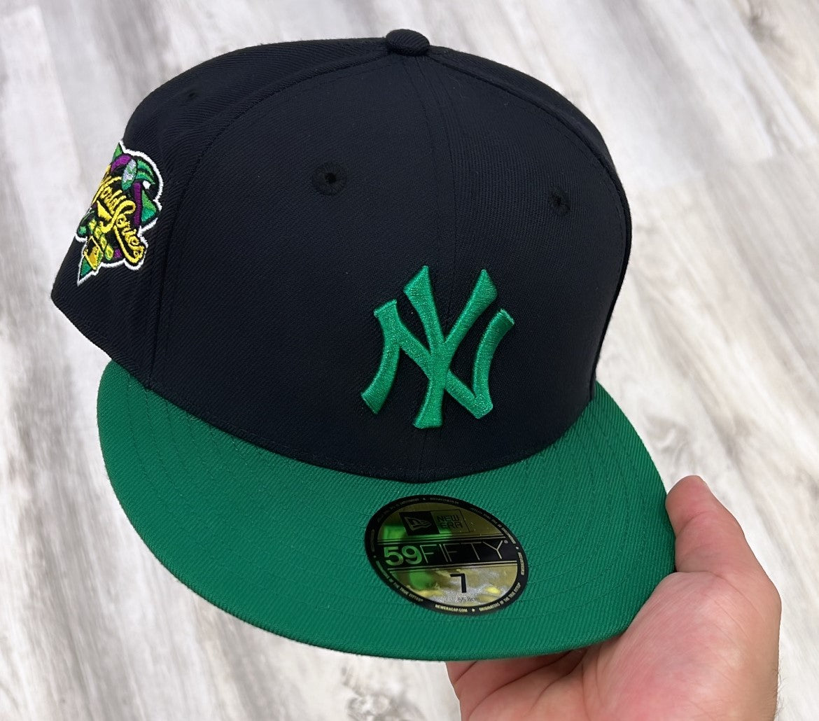 black and green yankee hat