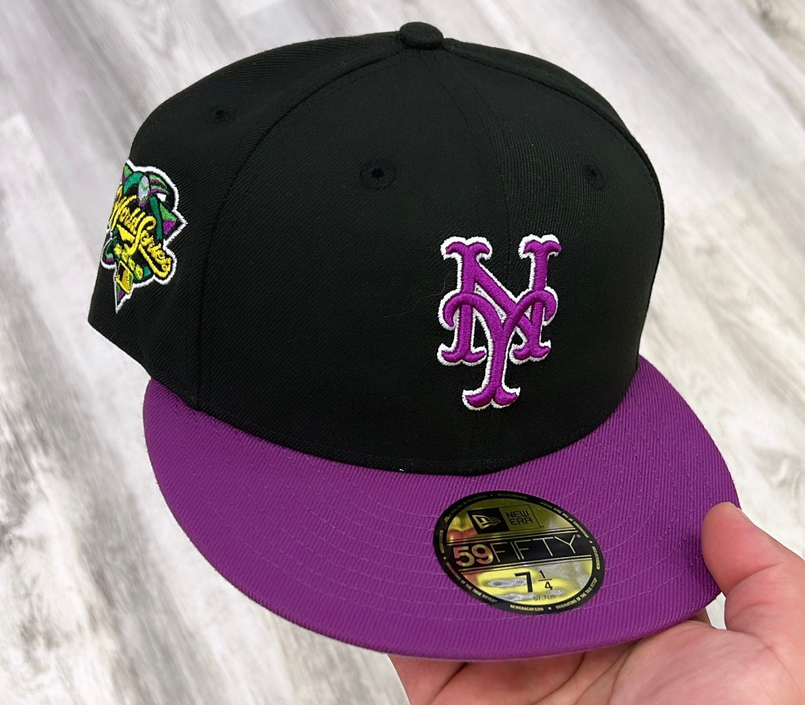 black and purple fitted