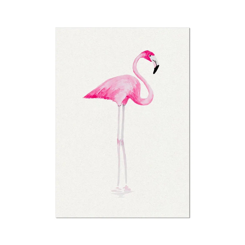 Flamingo Print No 1 (Flamingo Wall Art) Beach House Art