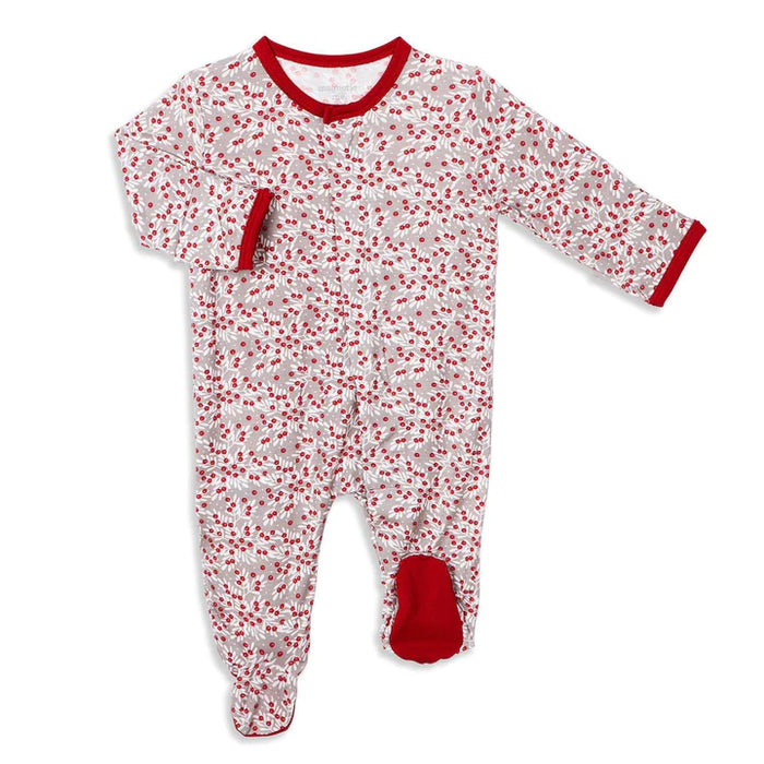 Berry Holly Footie 3-6M