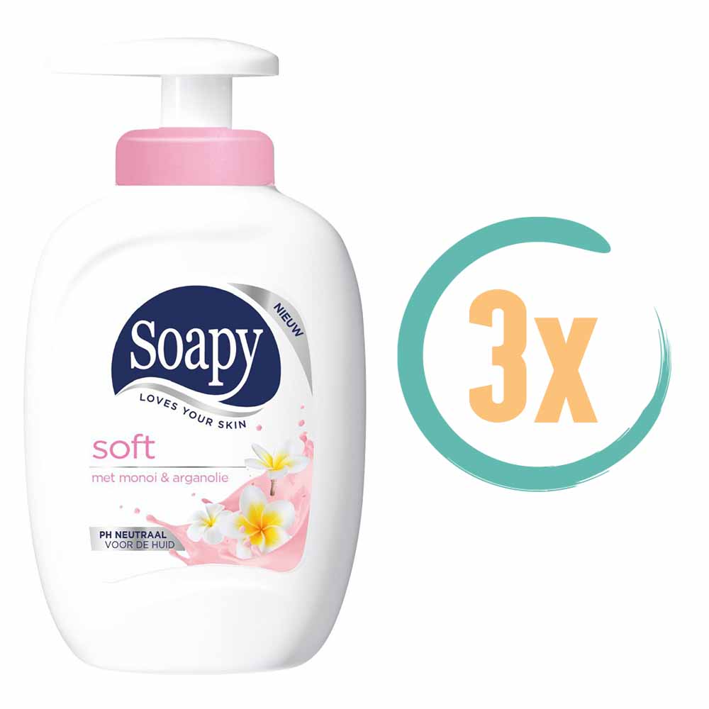 3x Soapy Soft Handzeep 300ml VoordeligInslaan.nl