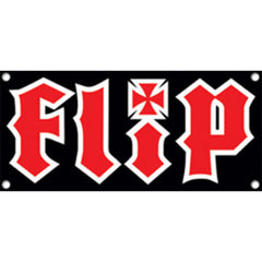 Flip HKD Logo Banner - 48in x 22in - Black/Red