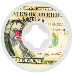 OJ Jessee Amerika Skateboard Wheels 58mm 97a - White (Set of 4)