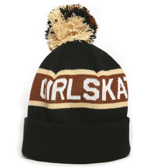 Girl Sonic Two Folded Men's Beanie - Black