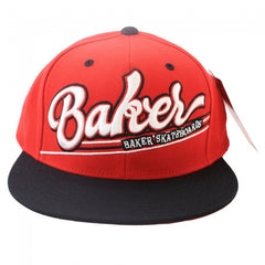 Baker Game Time Men's Snapback Hat - Red/Black