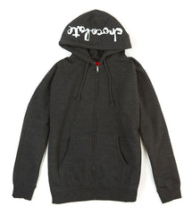 Chocolate Chunk Zip Up Men's Sweatshirt - Charcoal - Medium
